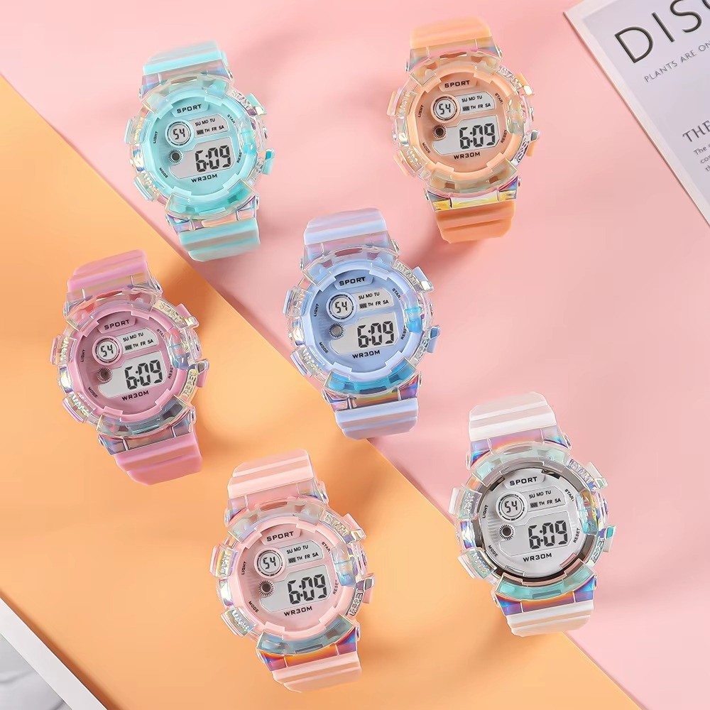 Smartwatch Digital Watches For Kid Girl - Waterproof Sports Kids Watches Luminous Dial