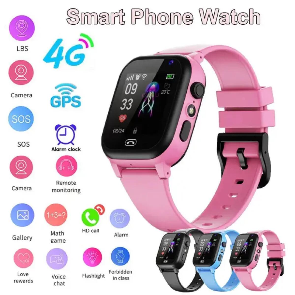 Kids Smart Watch 4G Multifunct - Smartwatch Watches For Kids With Gps recension och pris