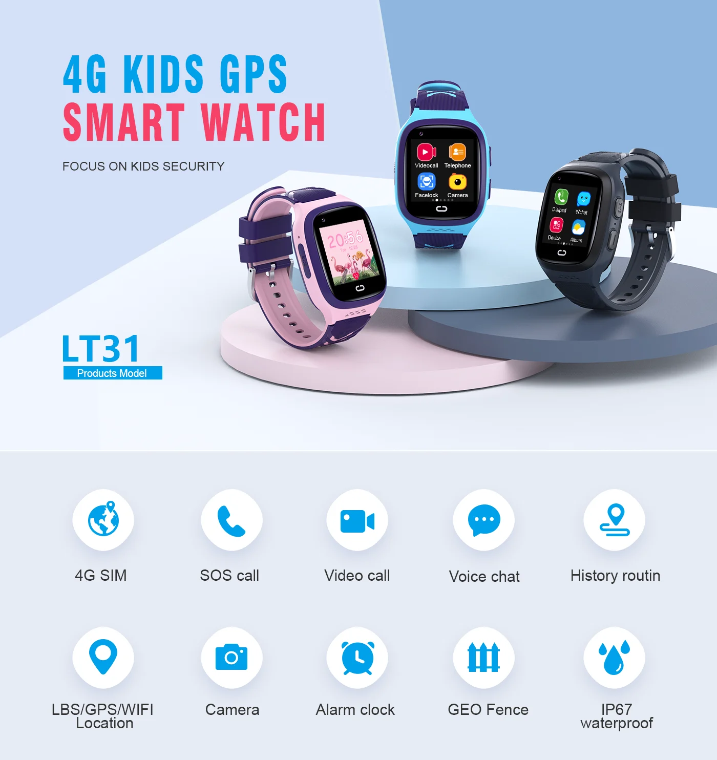 4G Kids Smartwatch SOS Waterpr - Smartwatch Watches Price recension och pris