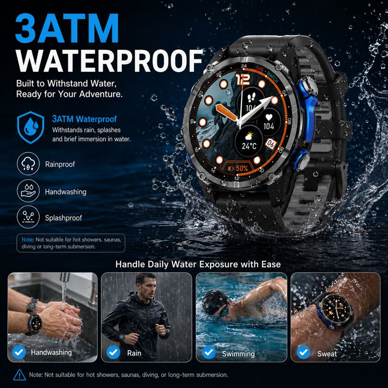 HD350 Pro Military Grade AGPS  - Altimeter Compass Watch recension och pris