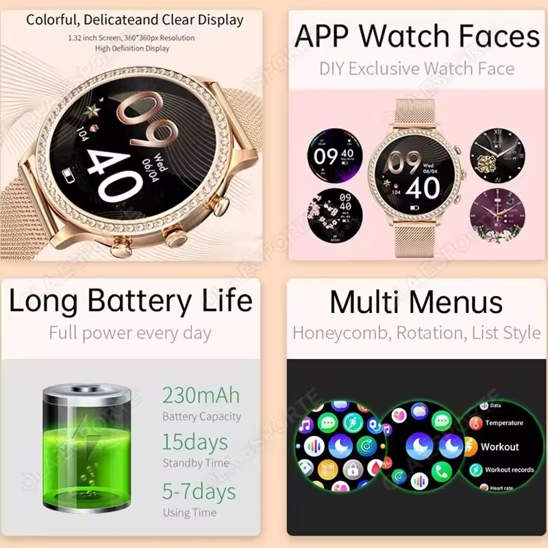 Elegant Ladies' Smartwatch Blu - Watches Ladies Smartwatch recension och pris